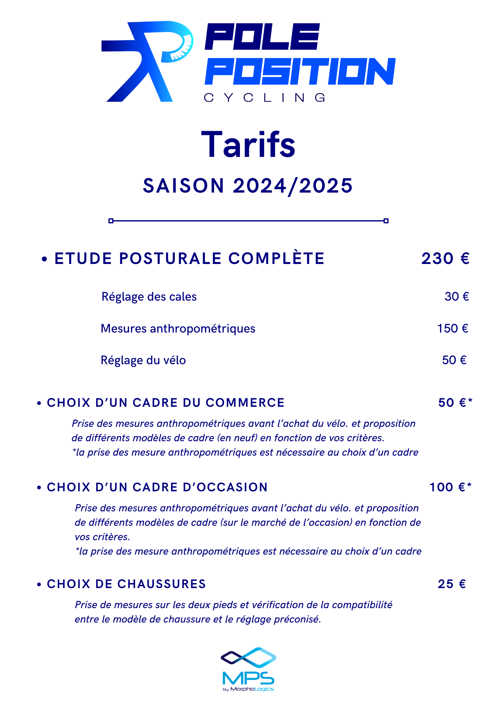 Tarifs et services